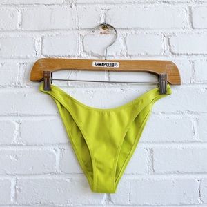 KENDALL + KYLIE neon yellow green brazilian bikini bottom